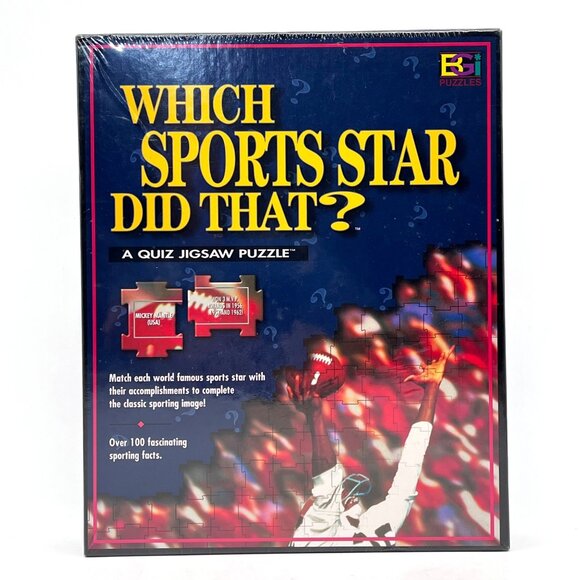 Which Sports Star Did That? Quiz Jigsaw Puzzle 232 Pieces Sports Trivia Fun Game - Picture 1 of 14